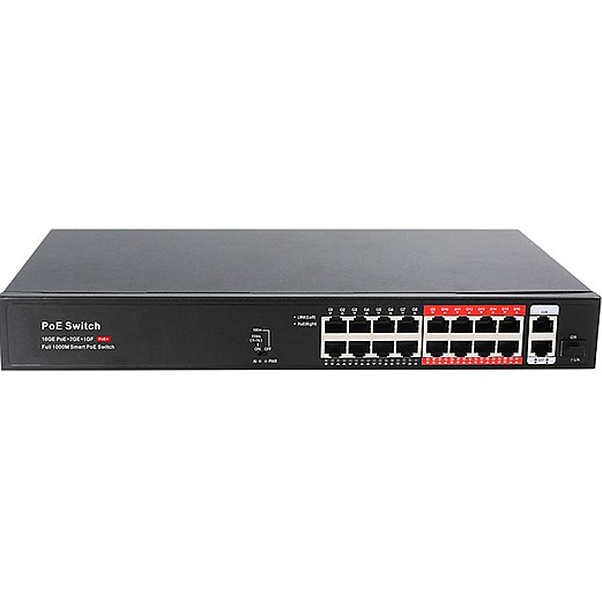 img_8 سوئیچ 16 پورت گیگابیت PoE هوشمند مدل H3016PF | 2 پورت Uplink SFP فیبر نوری، توان 250 وات و ظرفیت 38 گیگابیت - Image 1